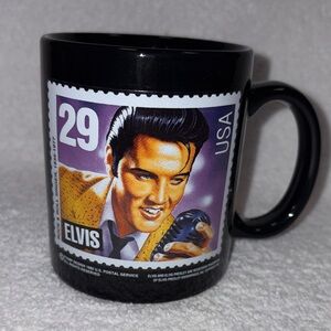 Elvis Presley Black postage stamp Coffee Mug 90’s